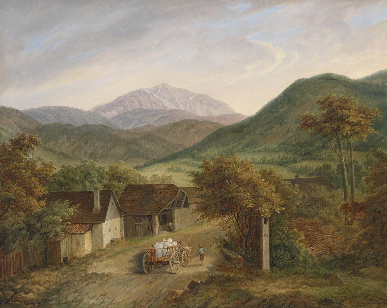 Matthias Rudolf Toma Vista do Schneeberg 1860 de Matthias Rudolf Toma