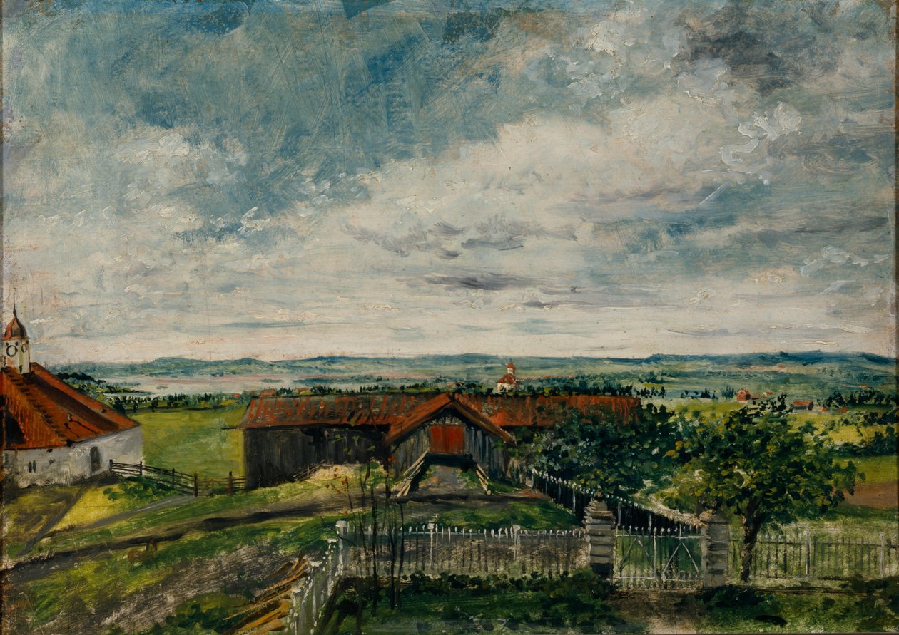 De Torshaug em Vang (óleo a bordo) de Matthias Stoltenberg