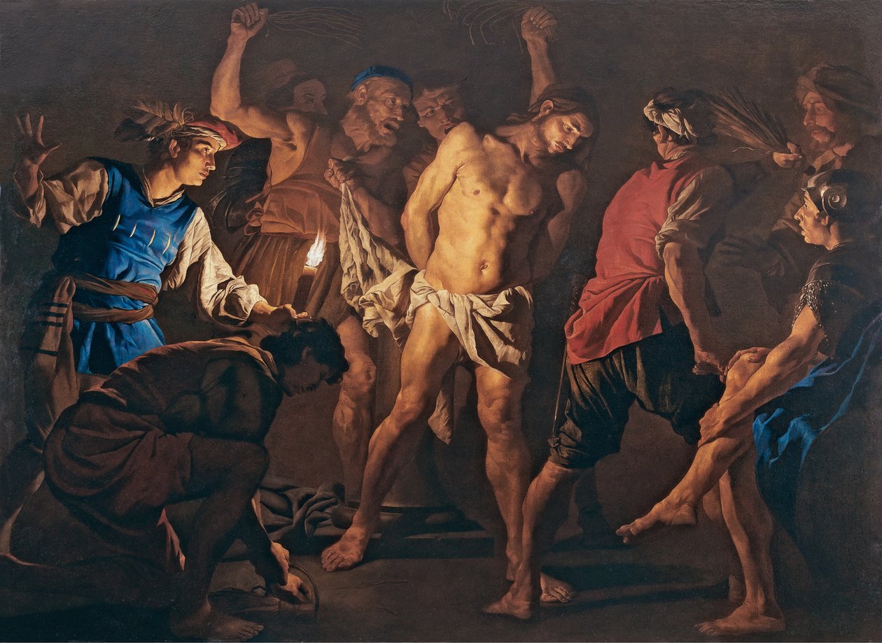 A Flagelação de Cristo, c. 1640 de Matthias Stomer
