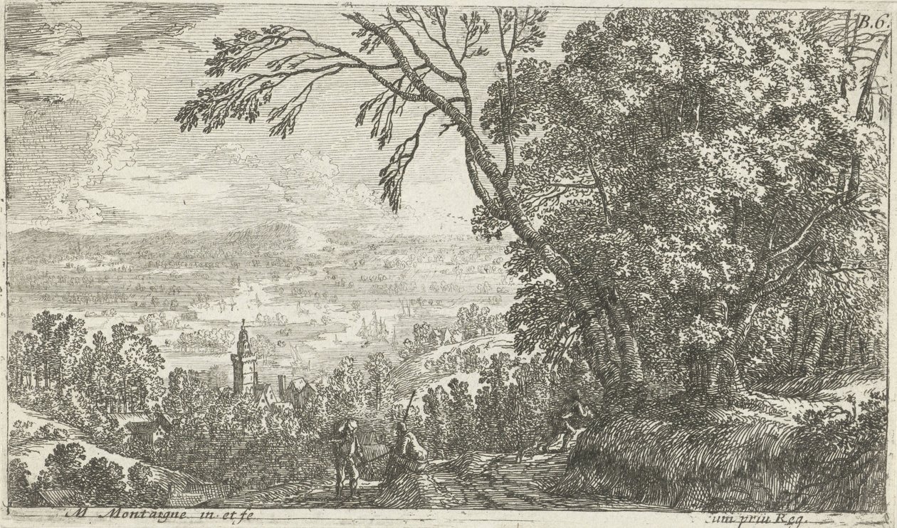 Vista da paisagem montanhosa de Matthieu van Plattenberg
