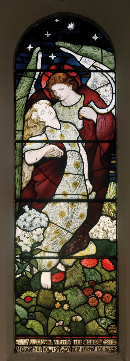 Anjo da Morte, Igreja de São João Evangelista, Birtley, 1873 (Cottier & Co) de Matthijs Maris