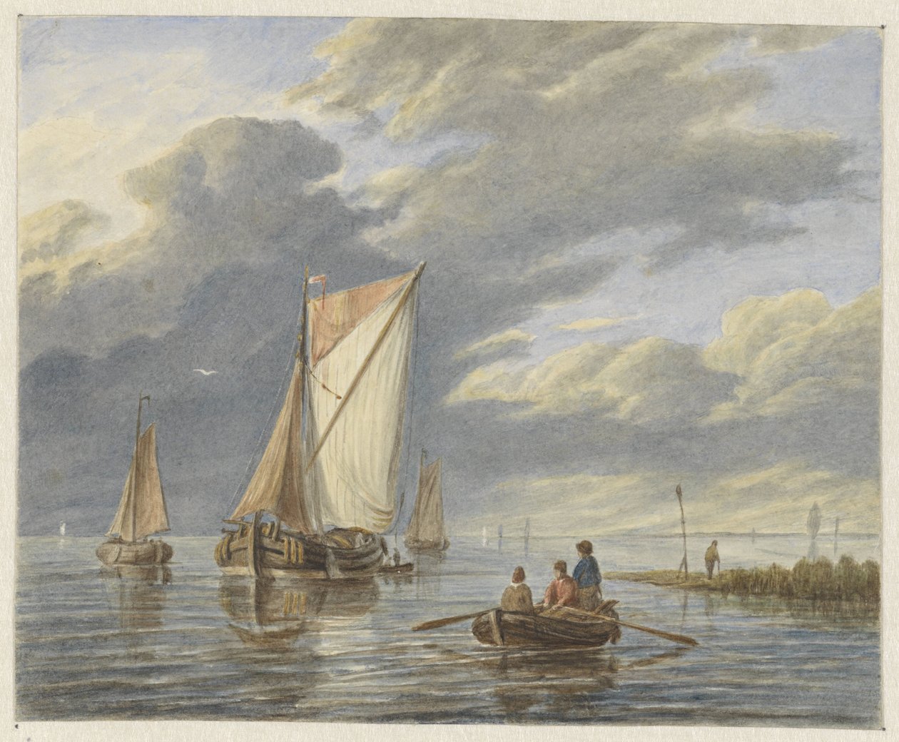 Barcos na água de Matthijs Maris