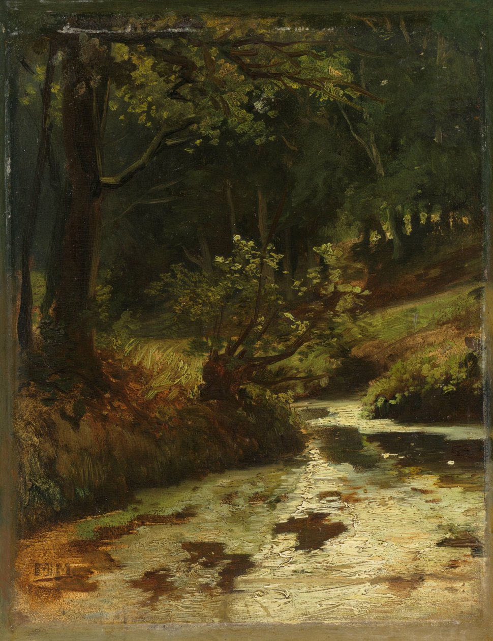 Brook in the Woods perto de Oosterbeek Um riacho na floresta perto de Oosterbeek de Matthijs Maris
