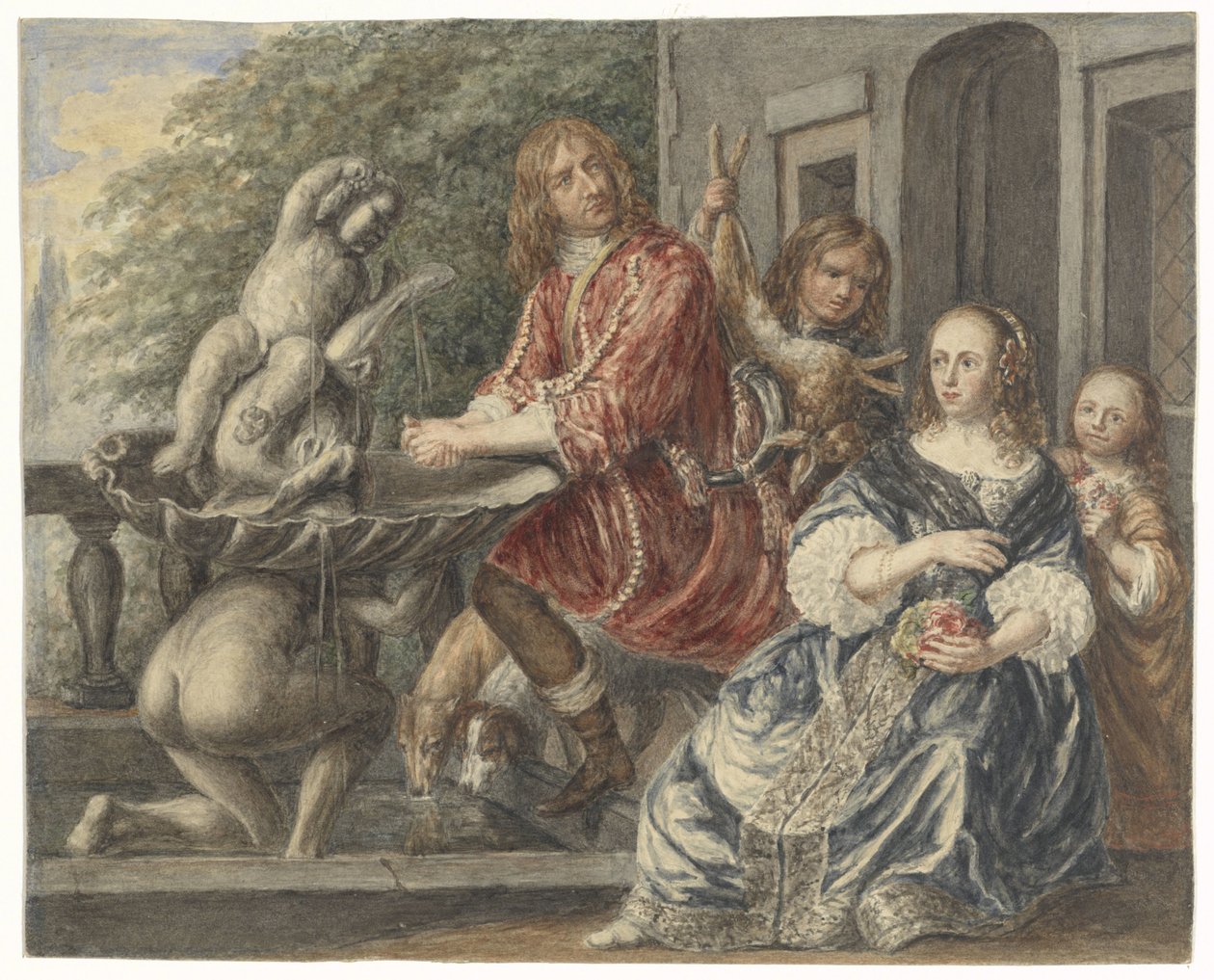 Cornelis de Wit e sua família de Matthijs Maris