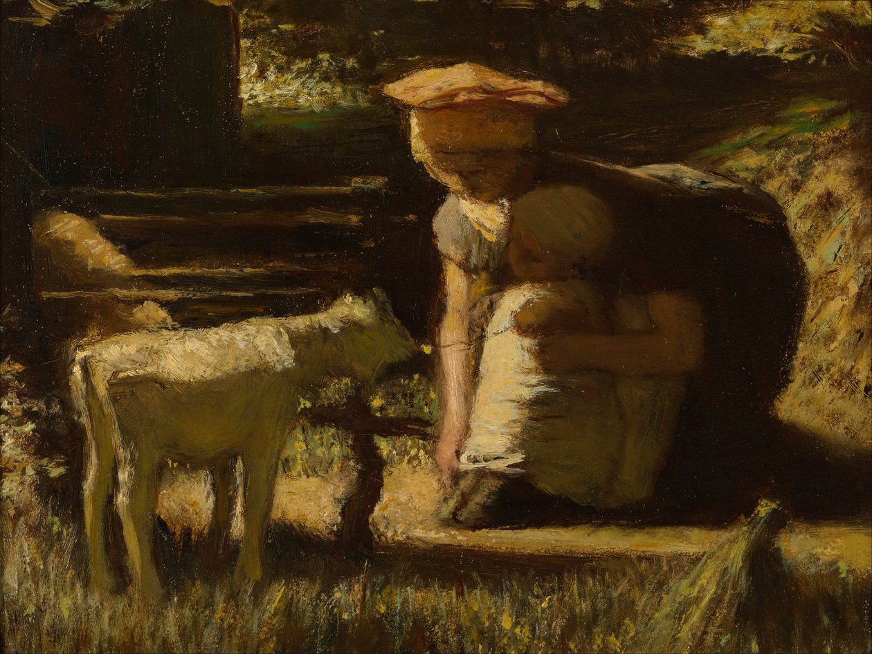Familiarizando-se com a cabrinha, ca 1865 de Matthijs Maris