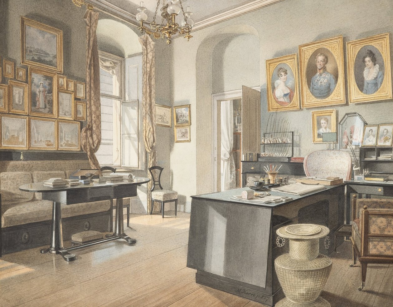 Um estudo interior em St. Polten de Matthäus Kern