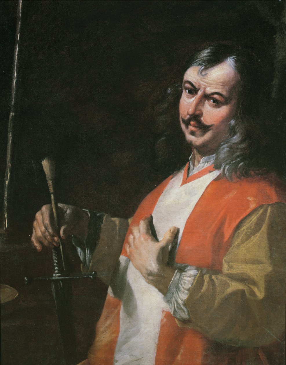 Auto-retrato, de &39;Pregação de São João Batista&39; de Mattia Preti