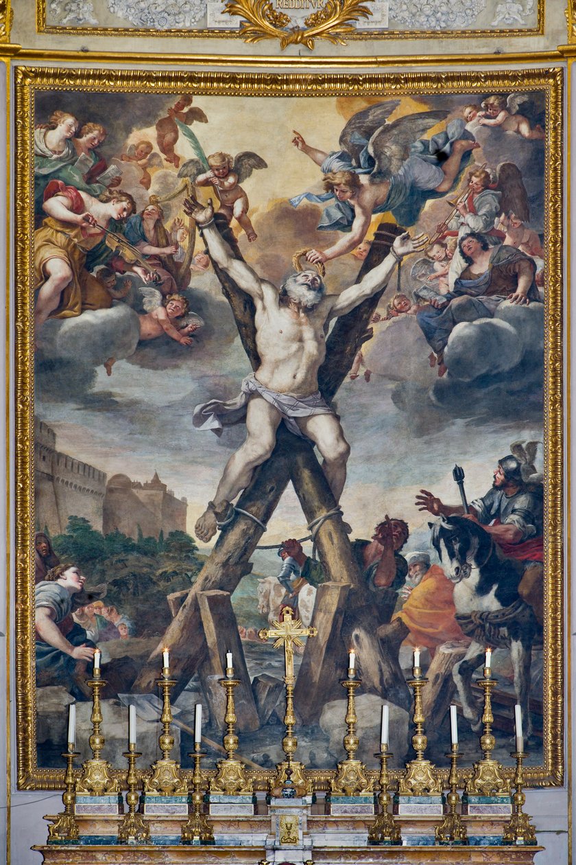 Crucificação do Santo, episódios da vida de Santo André de Mattia Preti