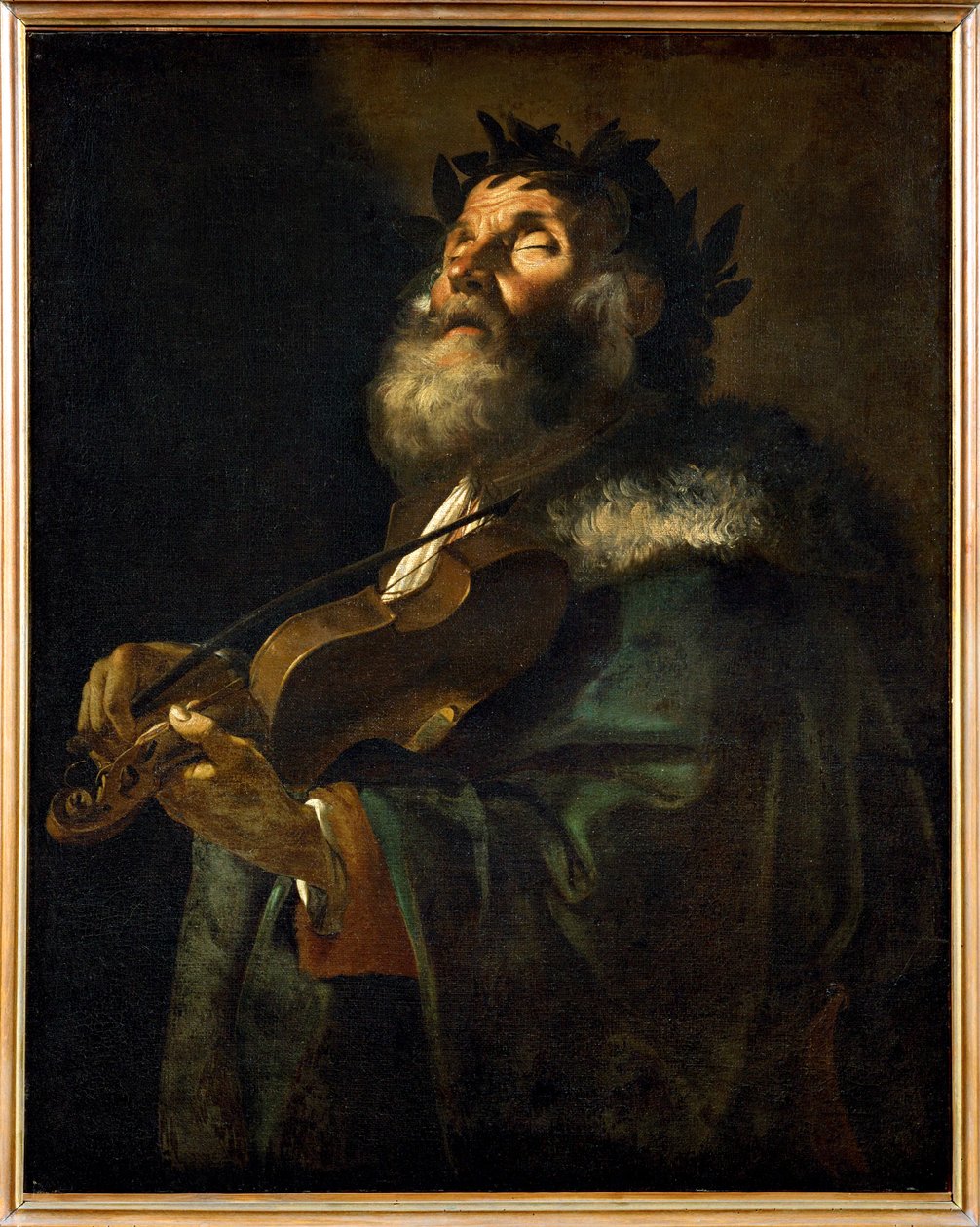 Homer (pintura sobre tela) de Mattia (1613-99) Preti