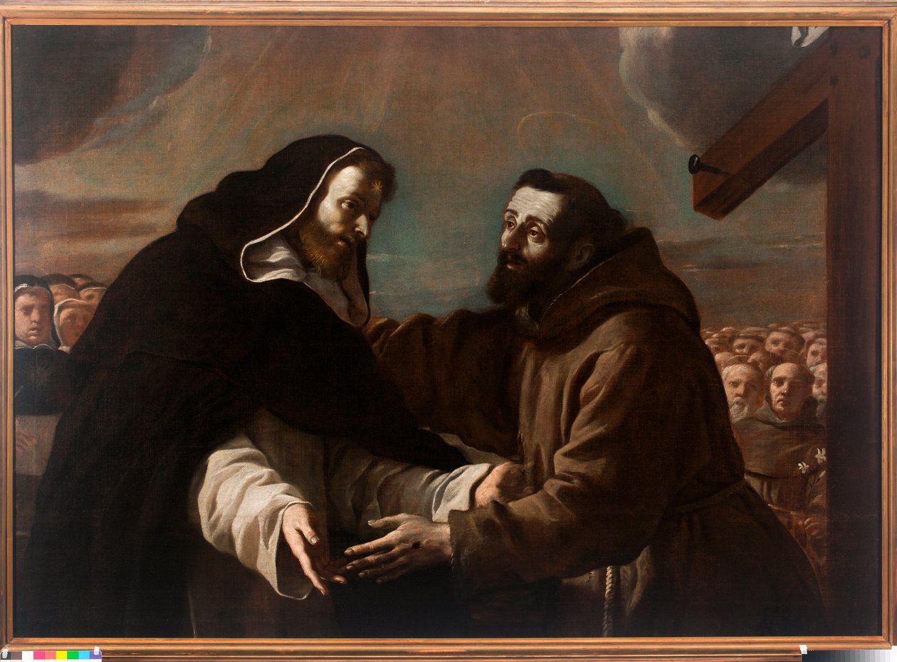 O Encontro de São Domingos e São Francisco de Assis (óleo sobre tela de Mattia Preti