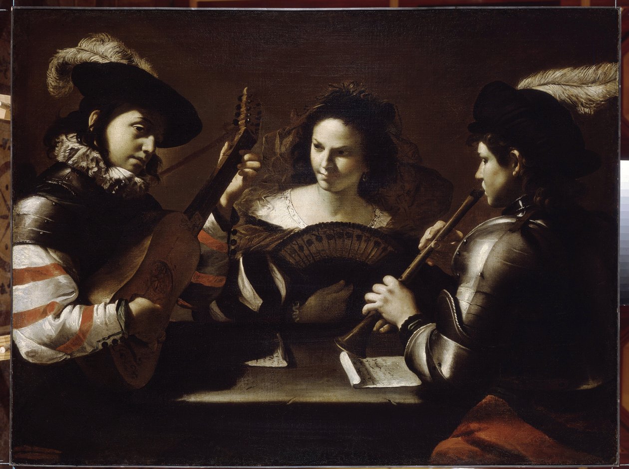 Show. Pintura de Mattia Preti (1613-1699), óleo sobre tela, por volta de 1630. Arte italiana de Mattia Preti