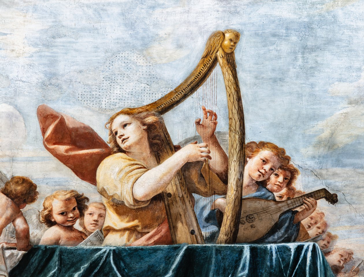 Concertos de Anjos, pormenor de Mattia (1613 99) Preti