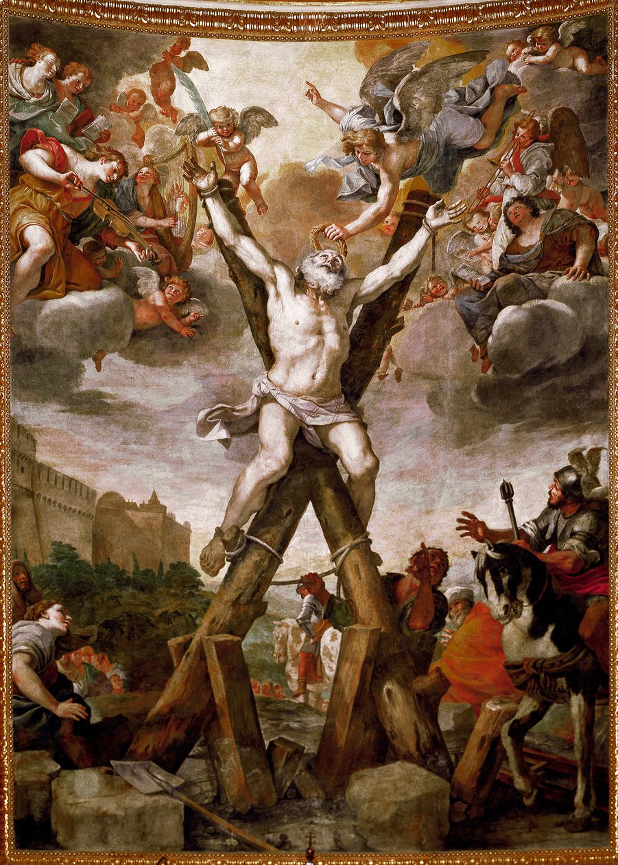 Crucificação de Santo André (fresco de Mattia Preti