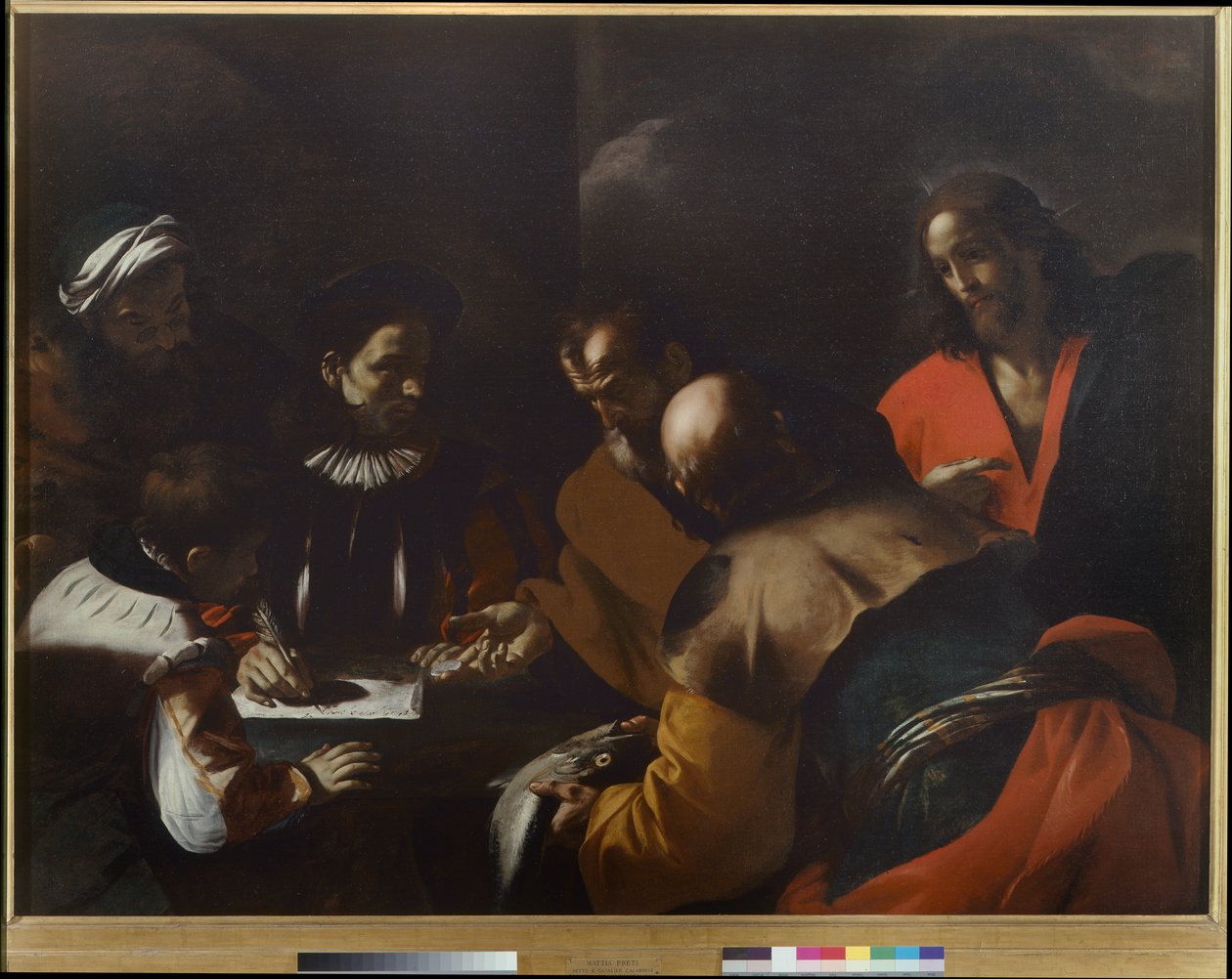 São Pedro pagando o dinheiro da homenagem de Mattia Preti