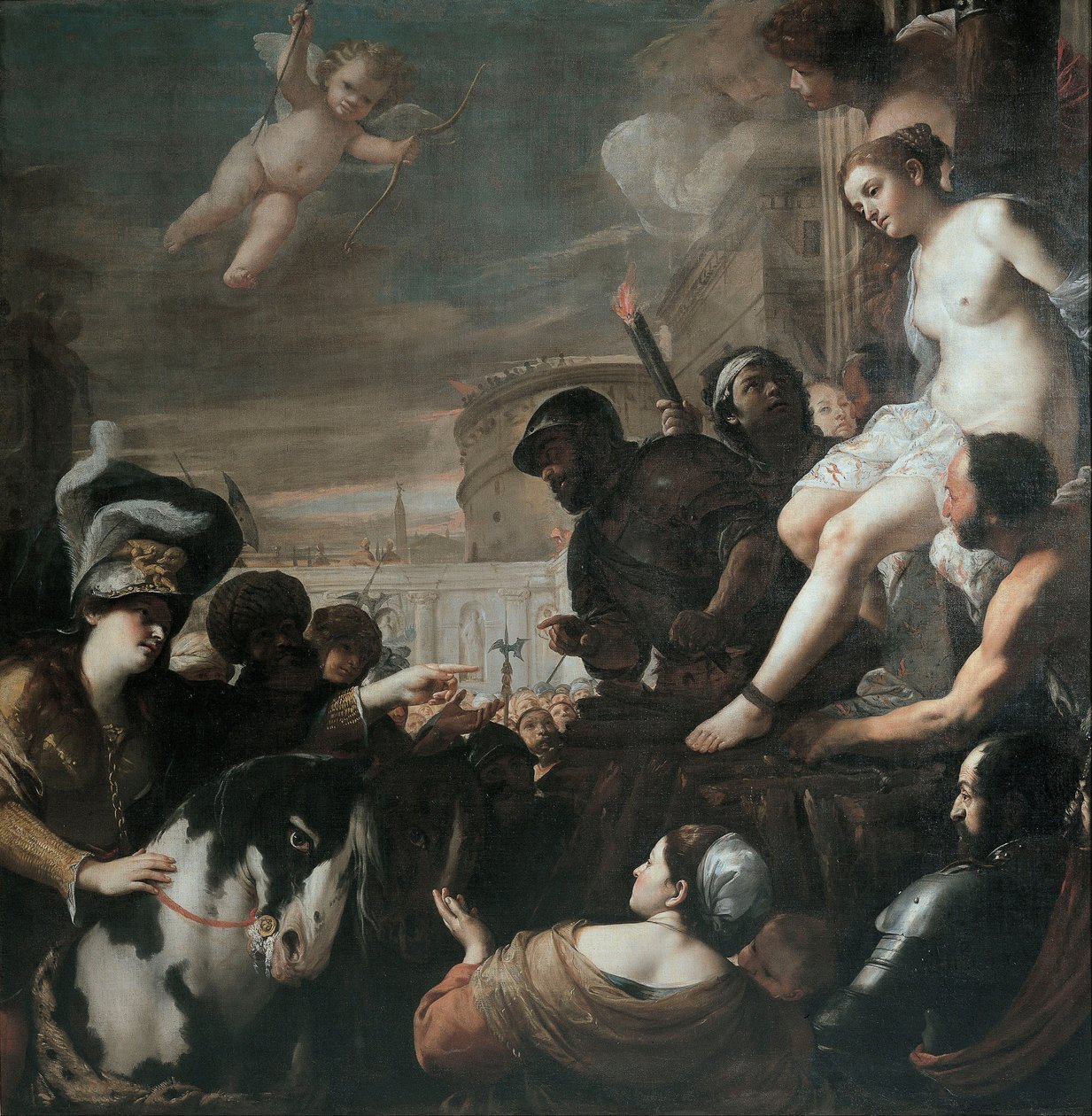 Clorinda resgata Olindo e Sophronia, 1645 de Mattia Preti