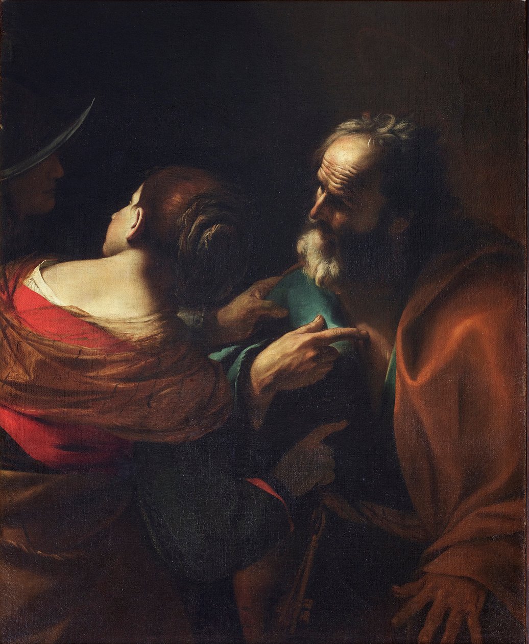 A negação de São Pedro, ca 1637-1640. de Mattia Preti