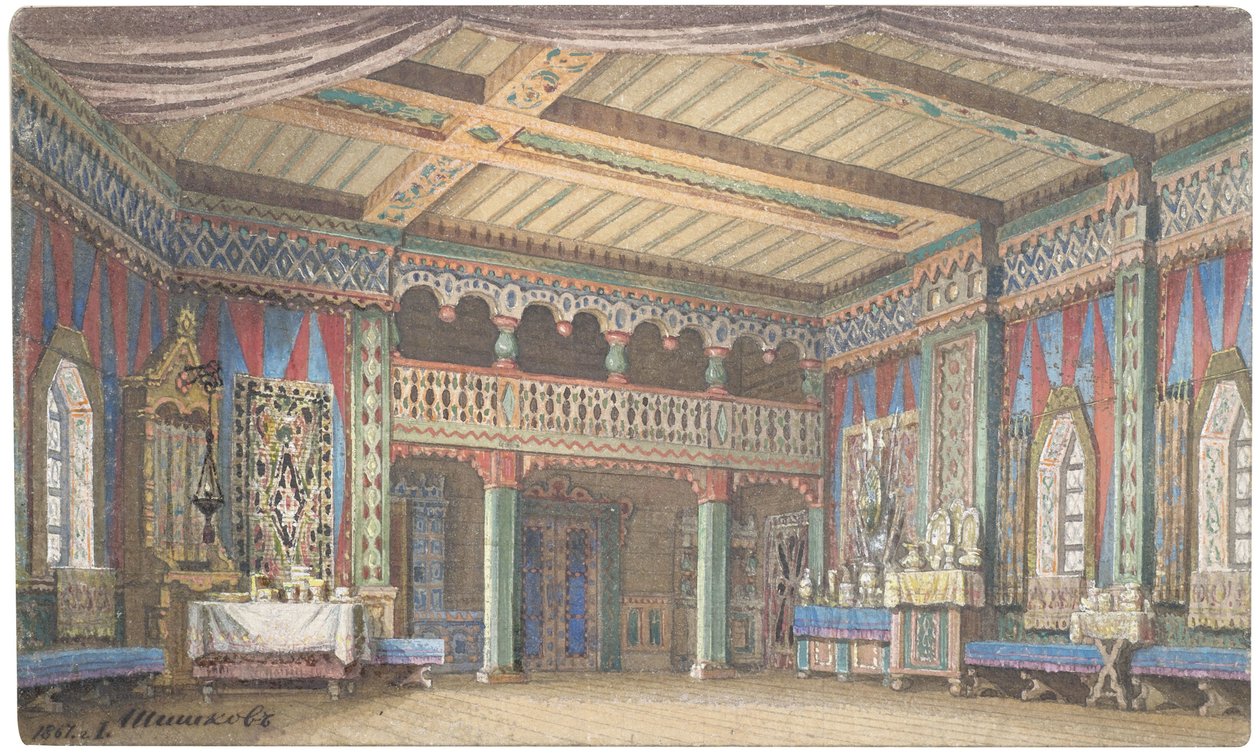 Design para um design de palco de Matwej Andrejewitsch Schischkow