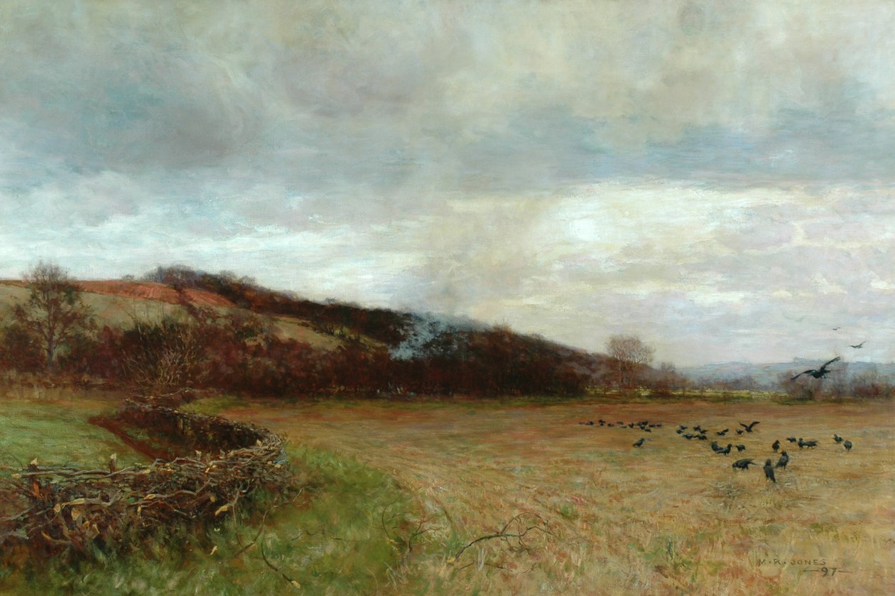 Paisagem com pássaros, 1897 de Maud Raphael Jones