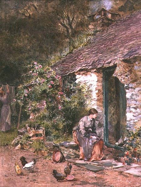 Um Momento de Descanso em Washday de Maud Naftel
