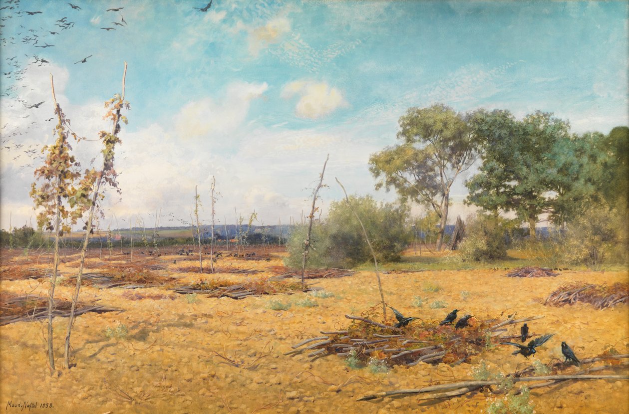 "Quando os lúpulos estão alojados e os jardins nus" de Maud Naftel