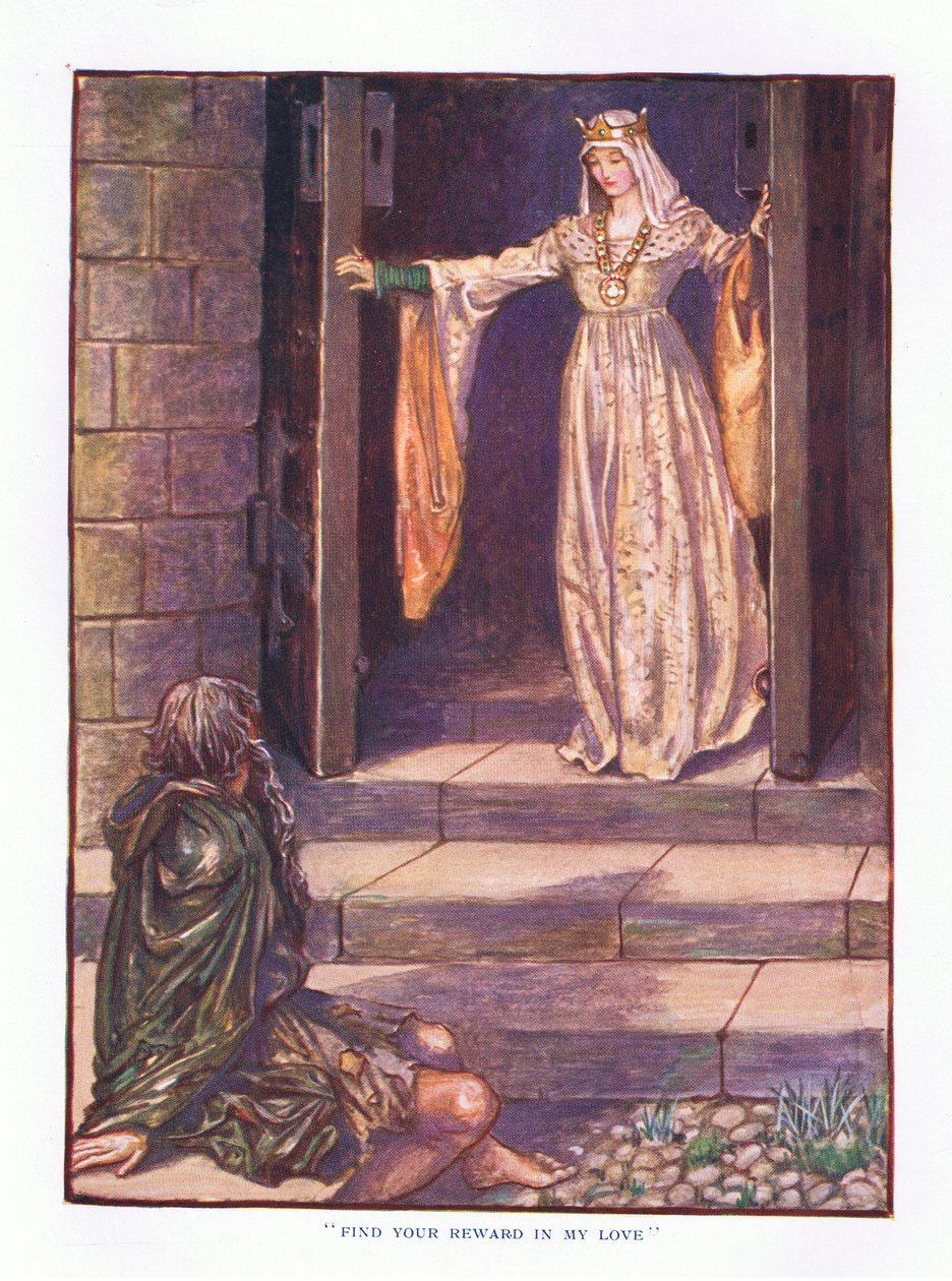 Encontre sua recompensa em meu amor, ilustração de Tales de Fadas de Lady Anns, 1914 de Maud Tindal Atkinson