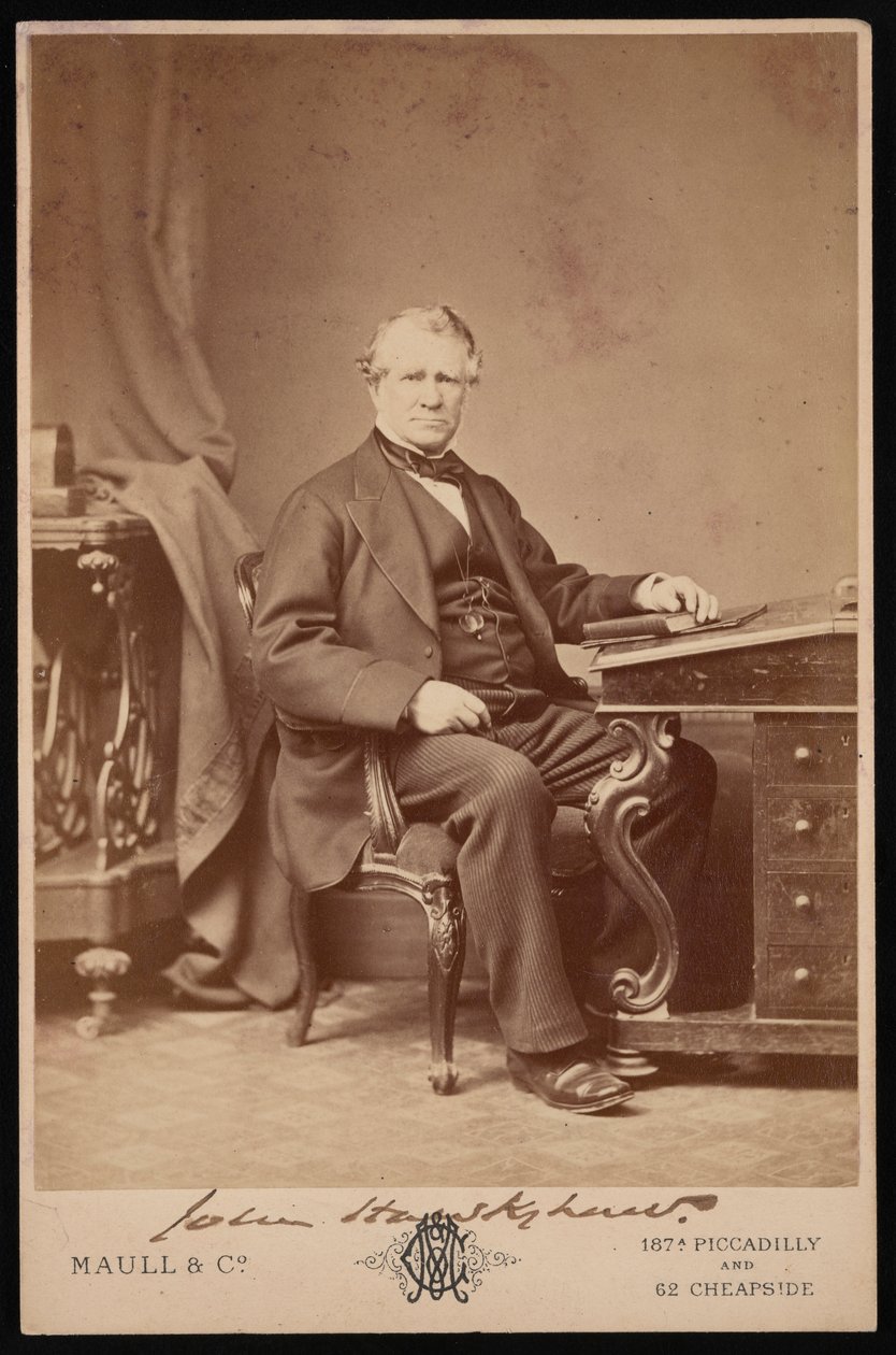 Retrato de John Hawkshaw 1811-1891, antes de 1876. de Maull and Co