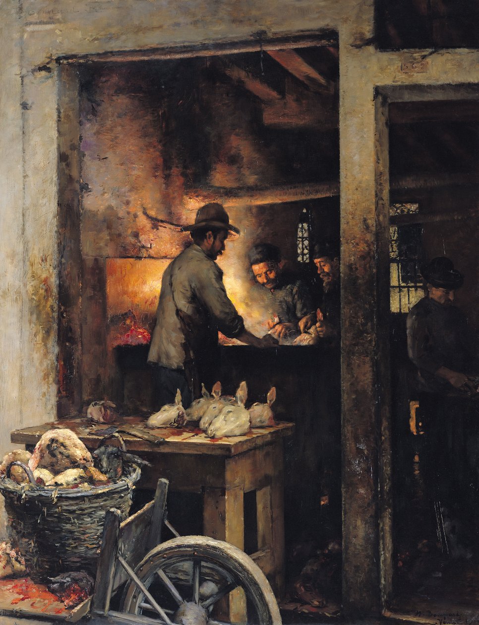 Os carniceiros Tripe da Calle de la Madone, Veneza, 1900 de Maurice Bompard