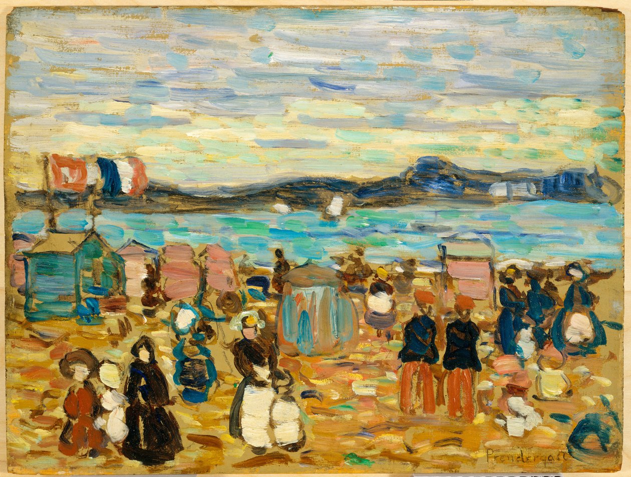 Tendas De Banho, St. Malo, 1907 de Maurice Brazil Prendergast