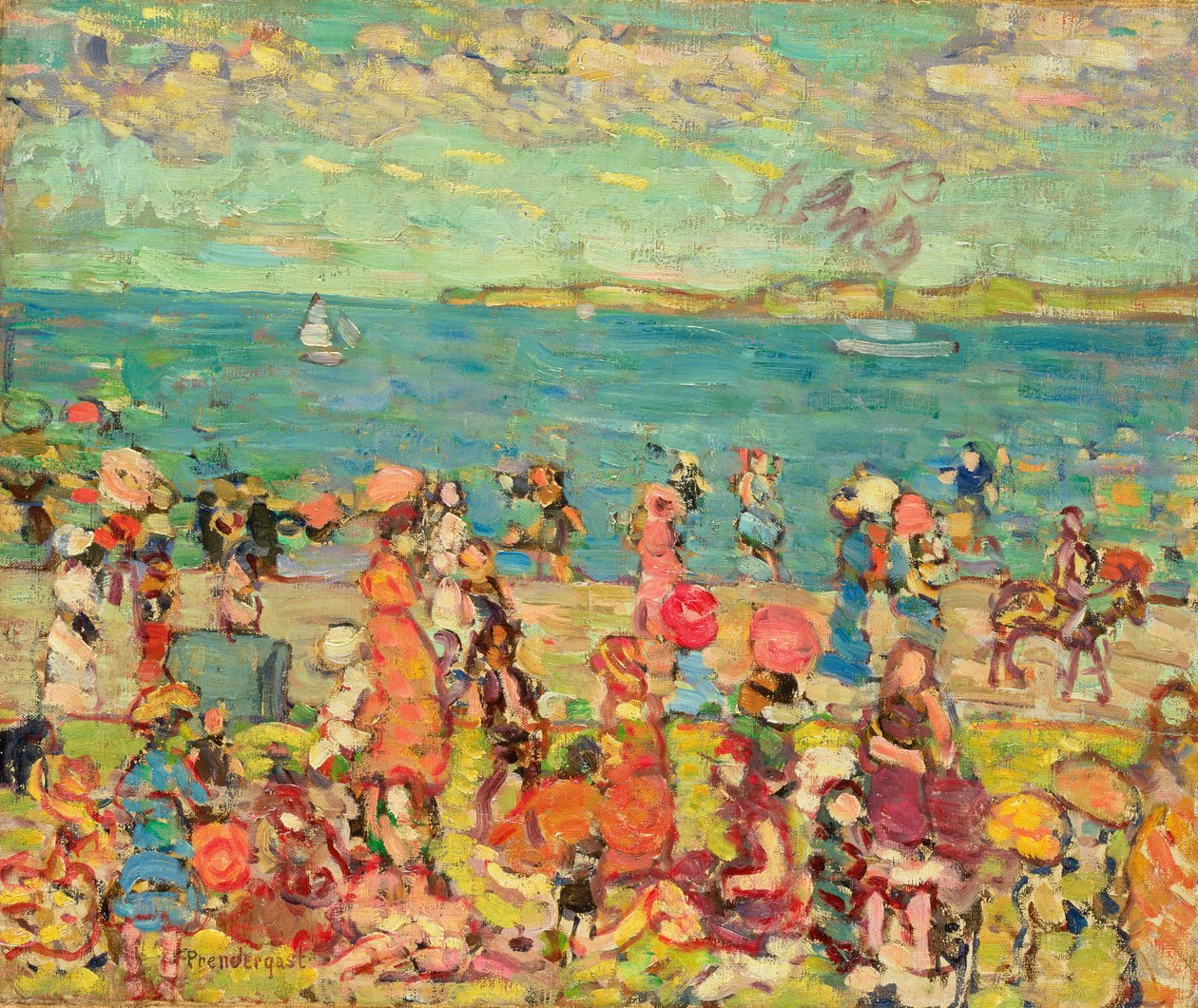 Cena da praia, c.1912-13 de Maurice Brazil Prendergast