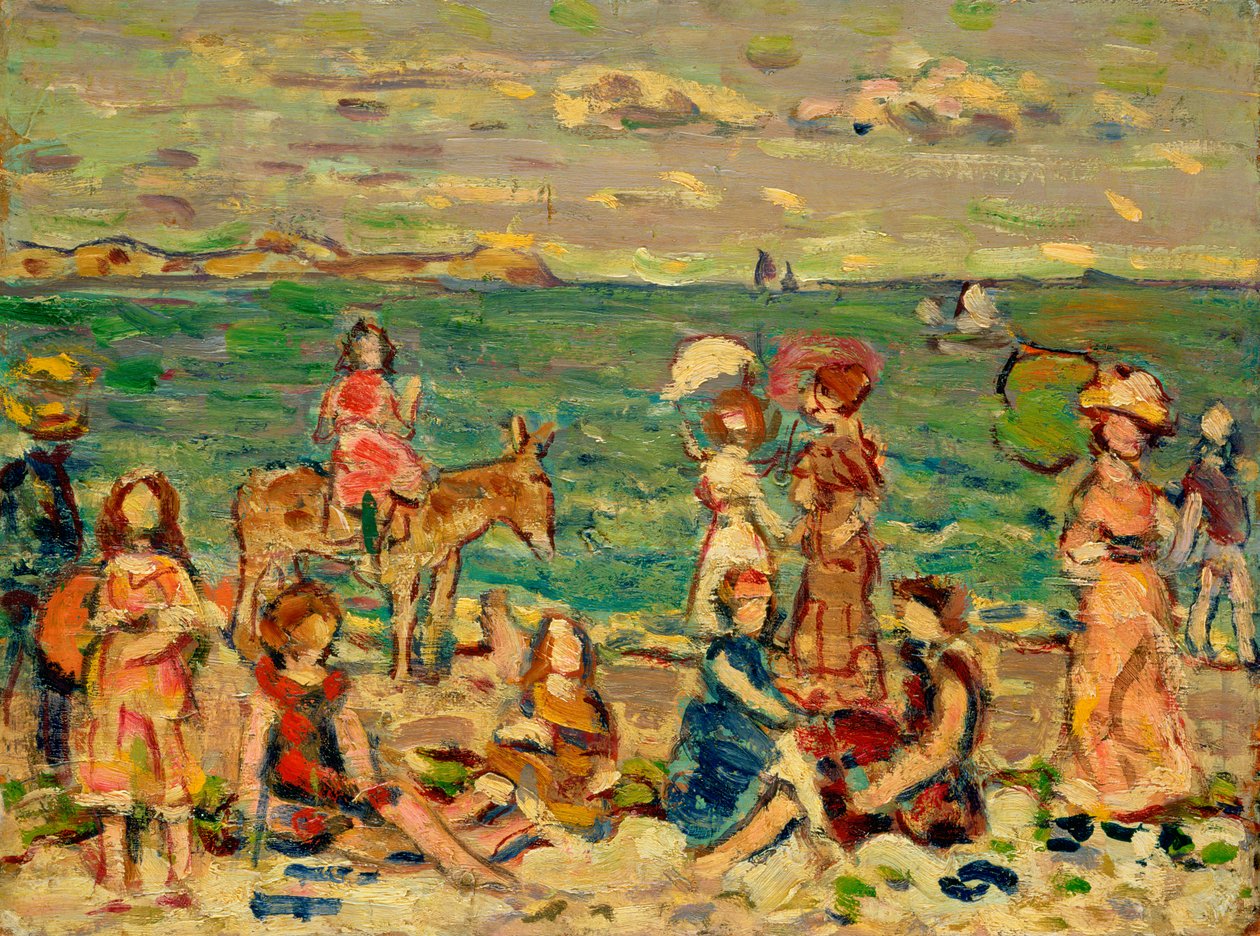 Cena da praia, c.1912-13 de Maurice Brazil Prendergast