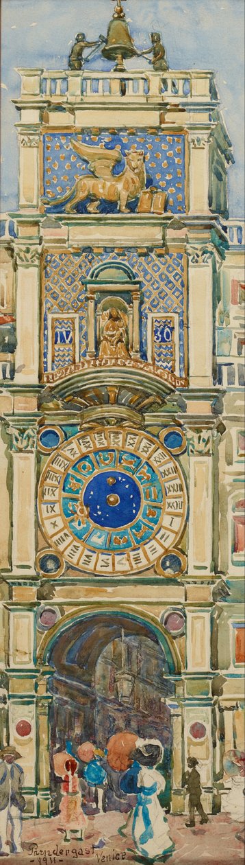 Torre do Relógio, Praça de São Marcos, Veneza de Maurice Brazil Prendergast