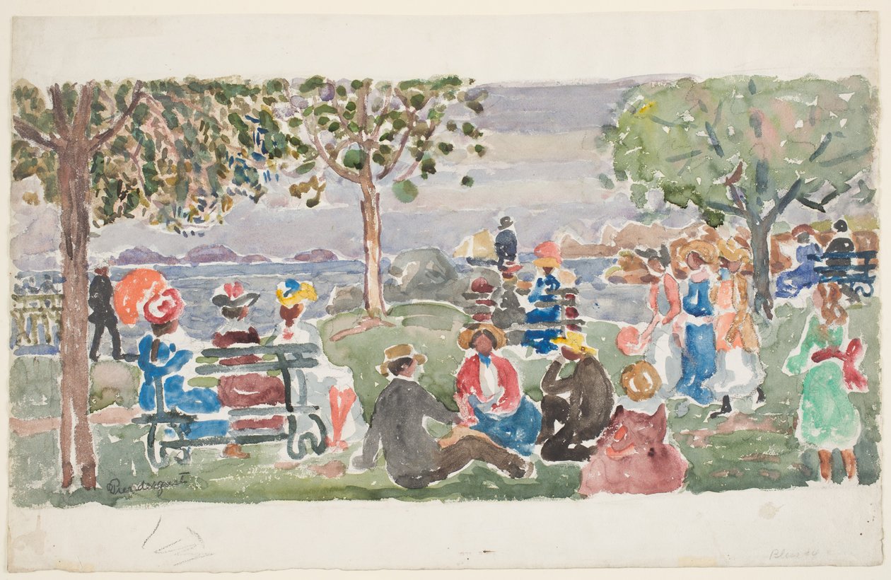 Gloucester Park (wc no papel) de Maurice Brazil Prendergast