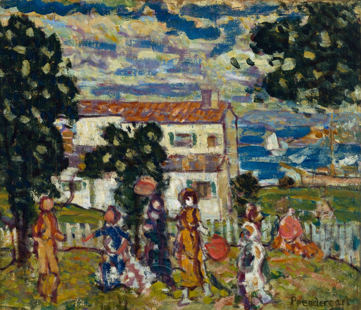Aldeia da Nova Inglaterra, 1912-14 de Maurice Brazil Prendergast