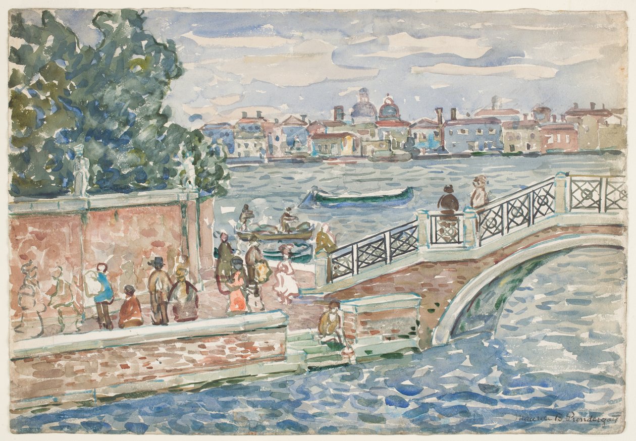 Veneza (wc sobre grafite no papel) de Maurice Brazil Prendergast