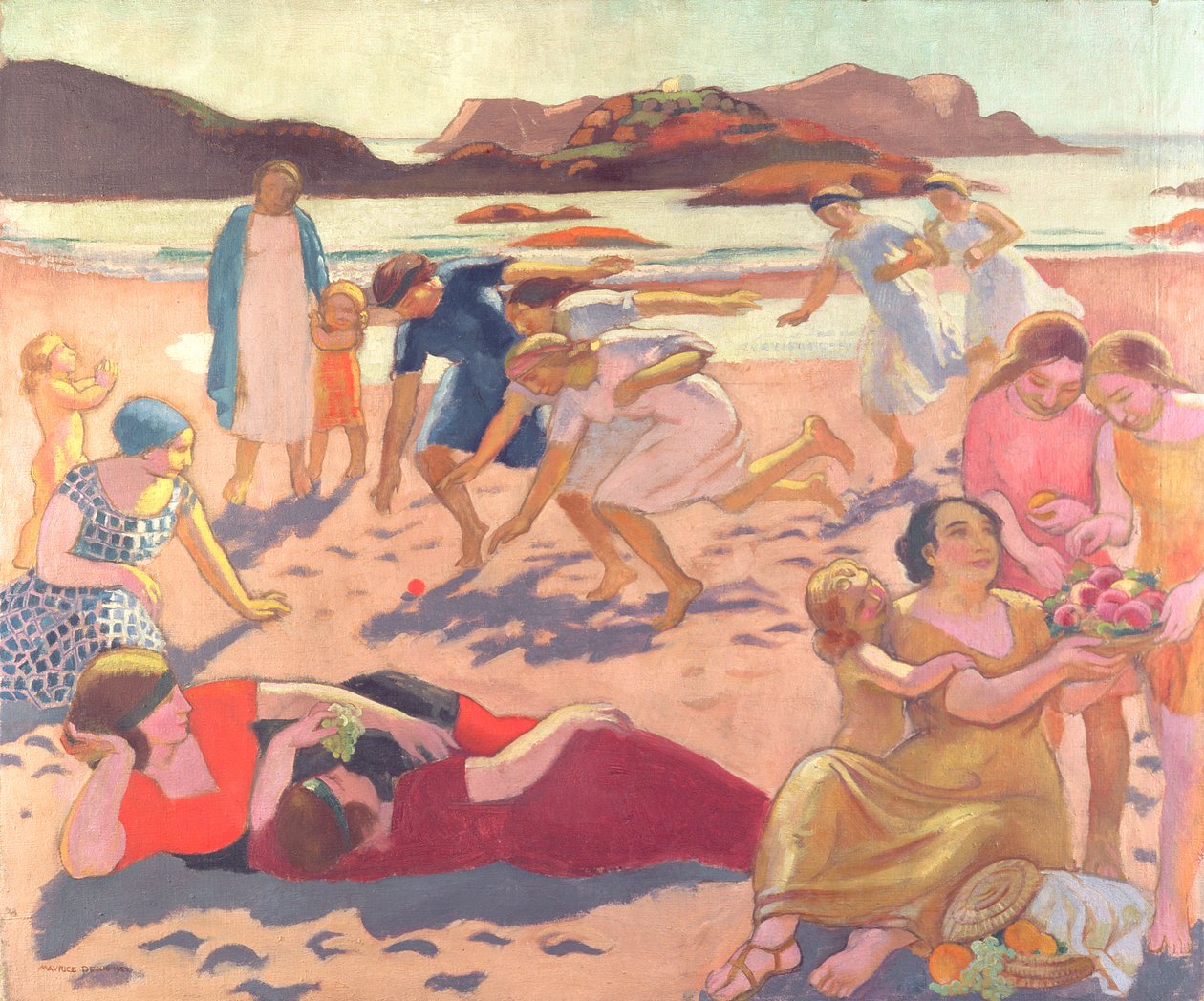 Jogo de bola na praia, 1922 de Maurice Denis
