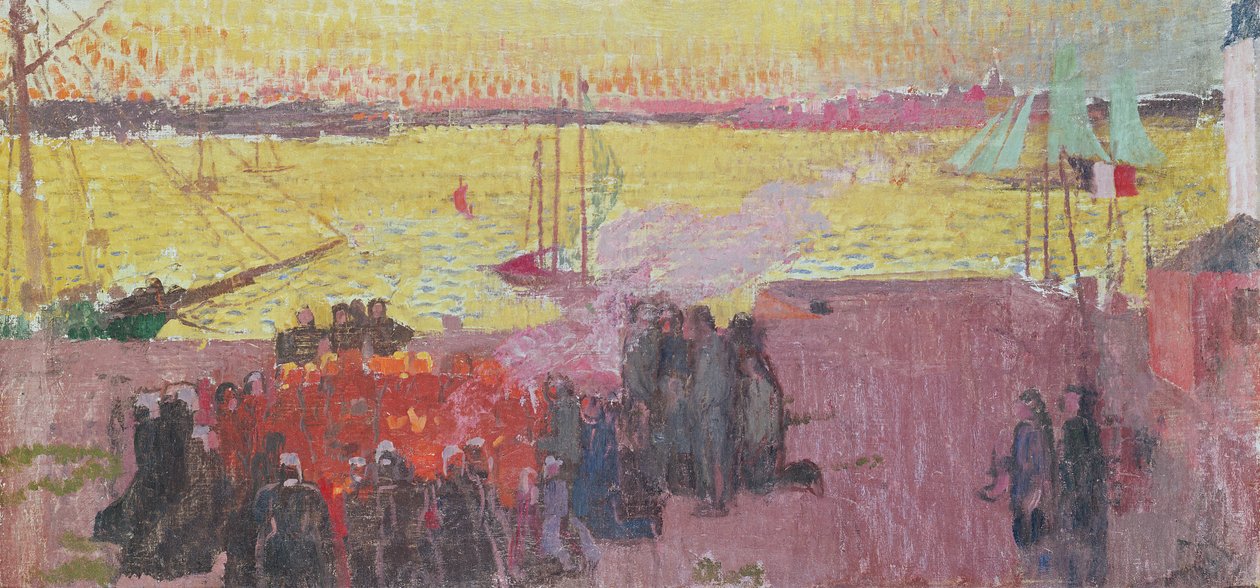 Fogo de São João no Ile Tudy, 1895 de Maurice Denis