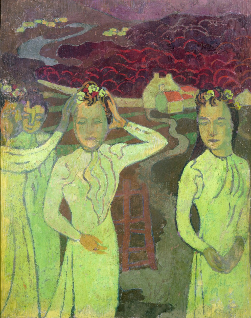 Primeiro estudo para um retrato triplo de Marthe, 1892 de Maurice Denis