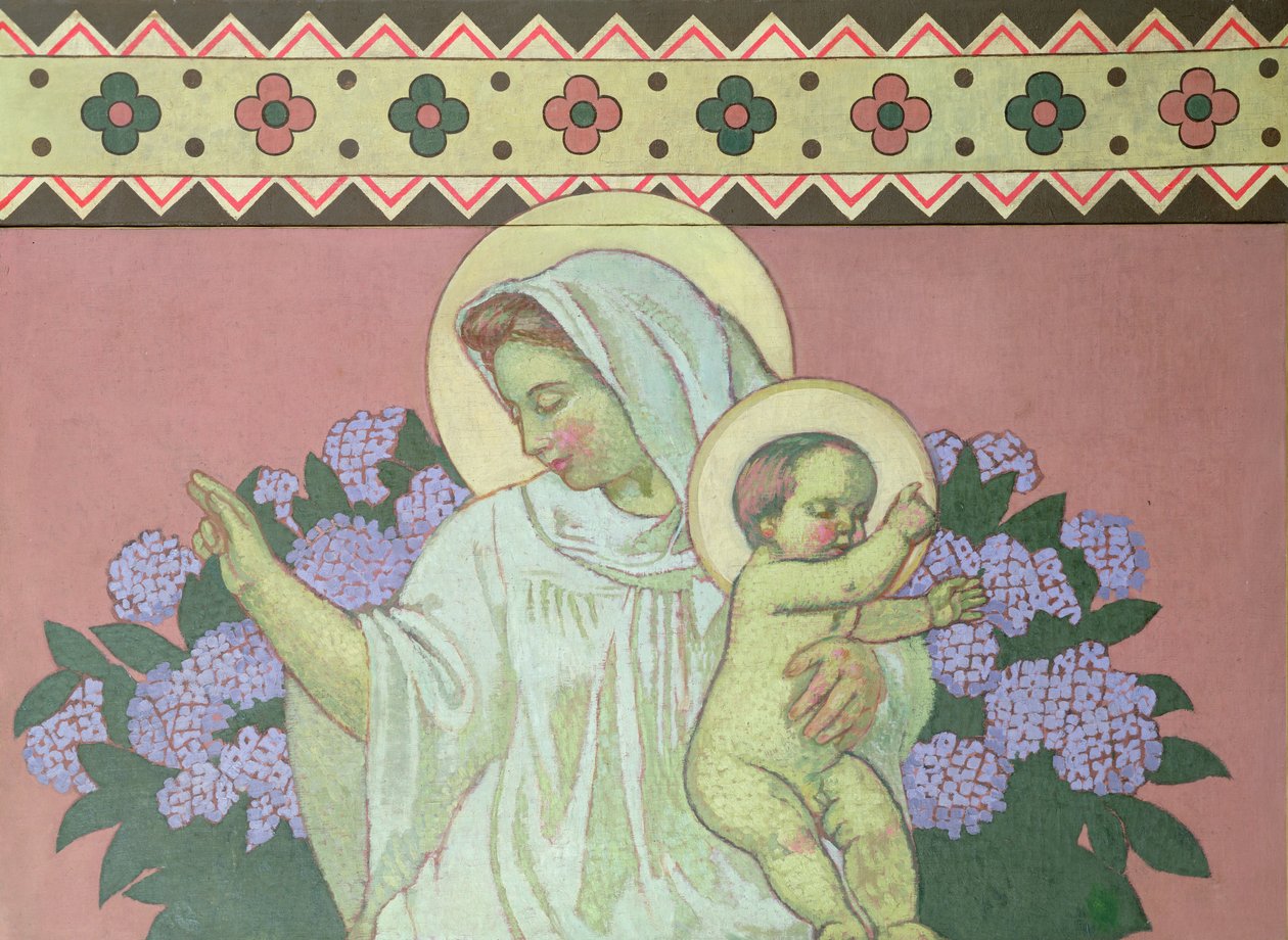 Graça, seção central da decoração da casa do artista em Perros-Guirac, 1908 de Maurice Denis