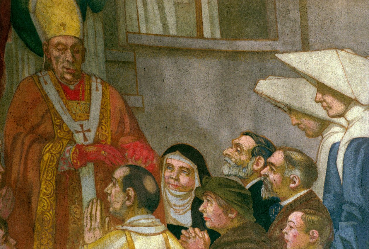 Pentecostes, da abside da igreja, 1934 (ver também 83802 e 252659) (detalhe) de Maurice Denis