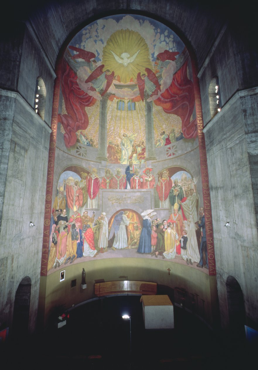 Pentecostes, da abside da igreja, em 1934 (ver detalhes 252658 e 252659) de Maurice Denis