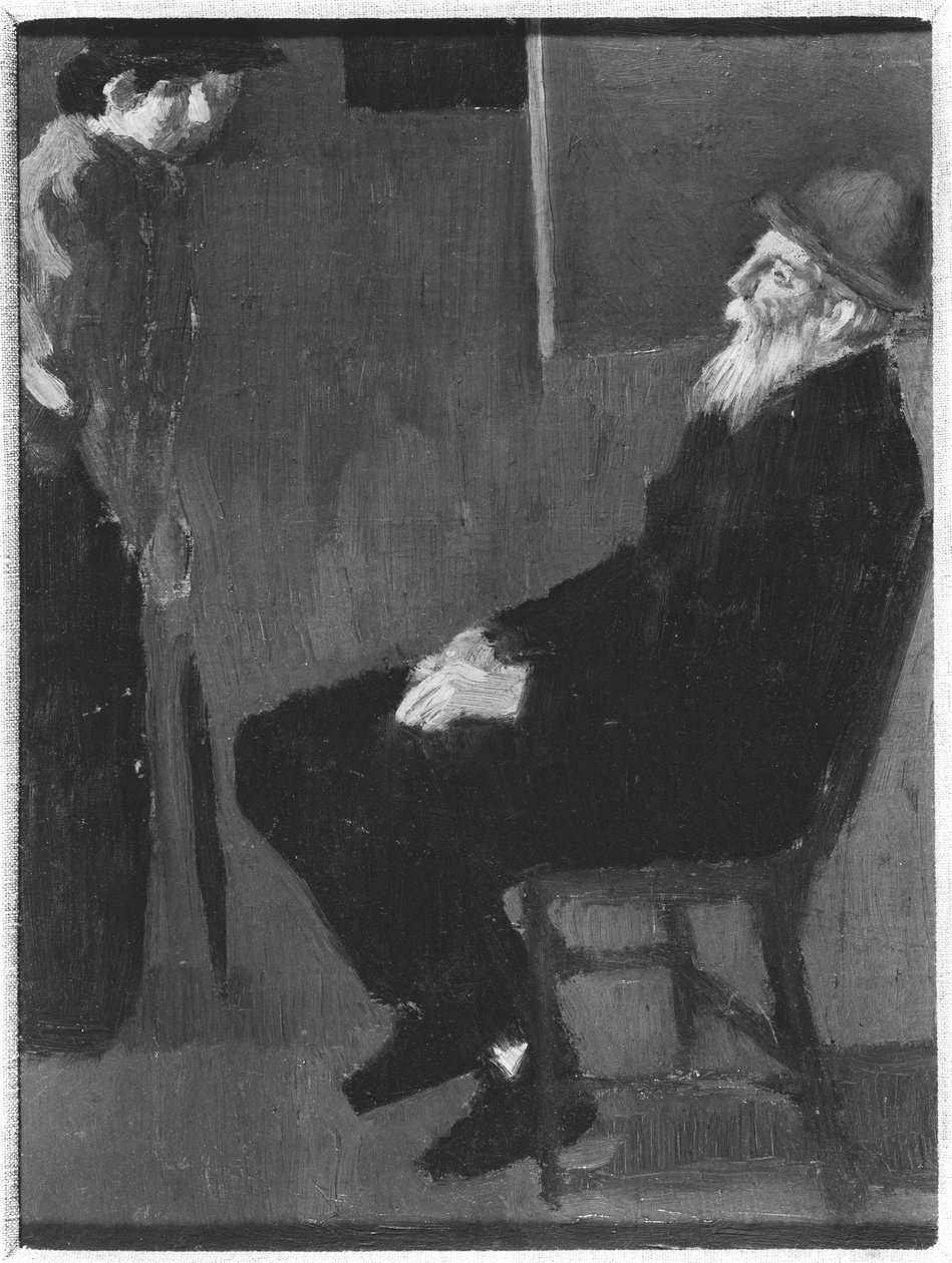 Pierre Auguste Renoir (1841-1919) e Mademoiselle Beaudot, 1911 (óleo sobre papelão) de Maurice Denis
