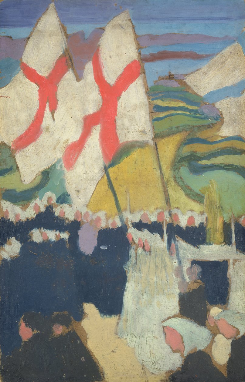 Procissão dos Padrões para La Clarte, 1897 de Maurice Denis