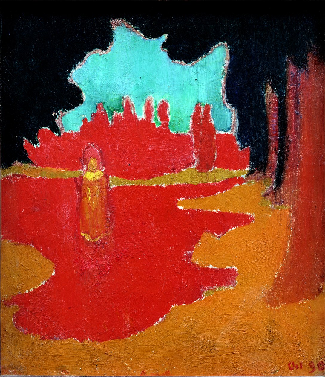 Manchas do Sol no Terraço, 1890 (óleo no cartão) de Maurice Denis
