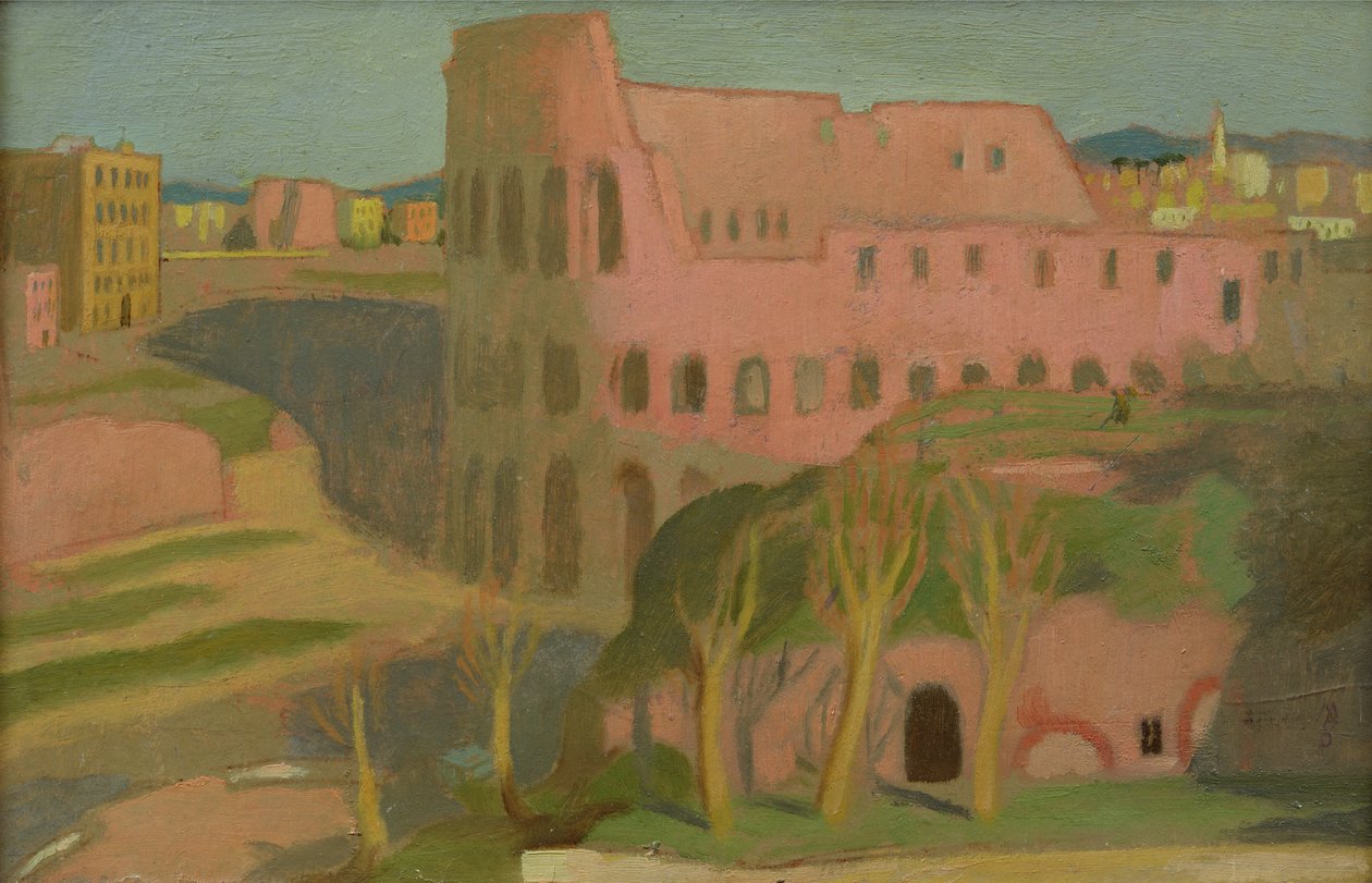 O Coliseu, c.1898 (óleo no cartão) de Maurice Denis