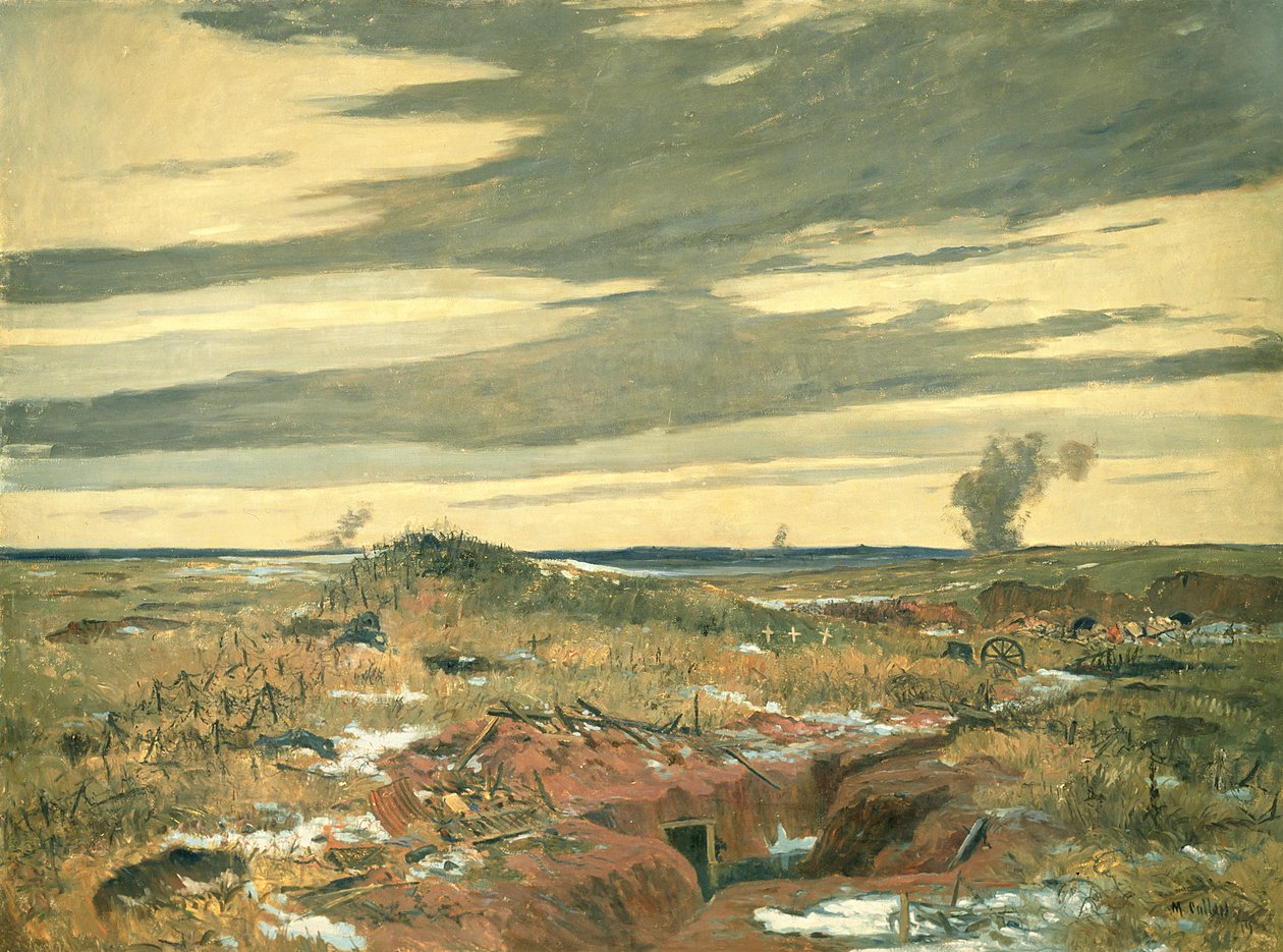 No Mans Land wc em papel de Maurice Galbraith Cullen