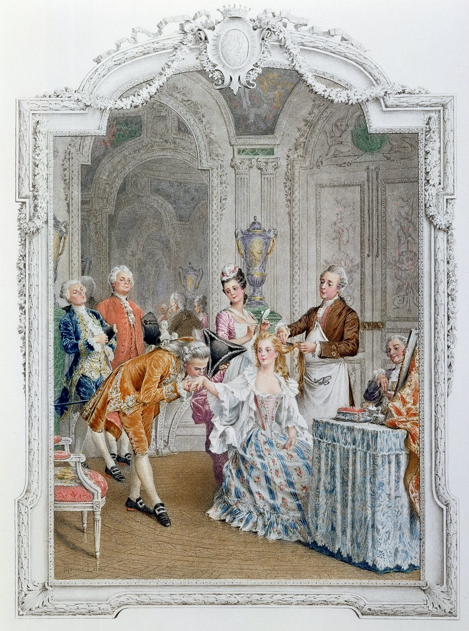 O banheiro, ilustração de &39;La Vie Parisienne&39;, c.1890 de Maurice Leloir