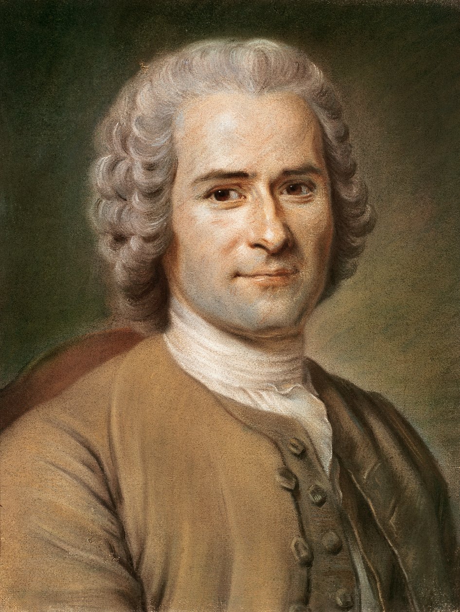 Jean-Jacques Rousseau (1712-1778) depois de 1753 (pastel sobre papel) de Maurice Quentin de La Tour
