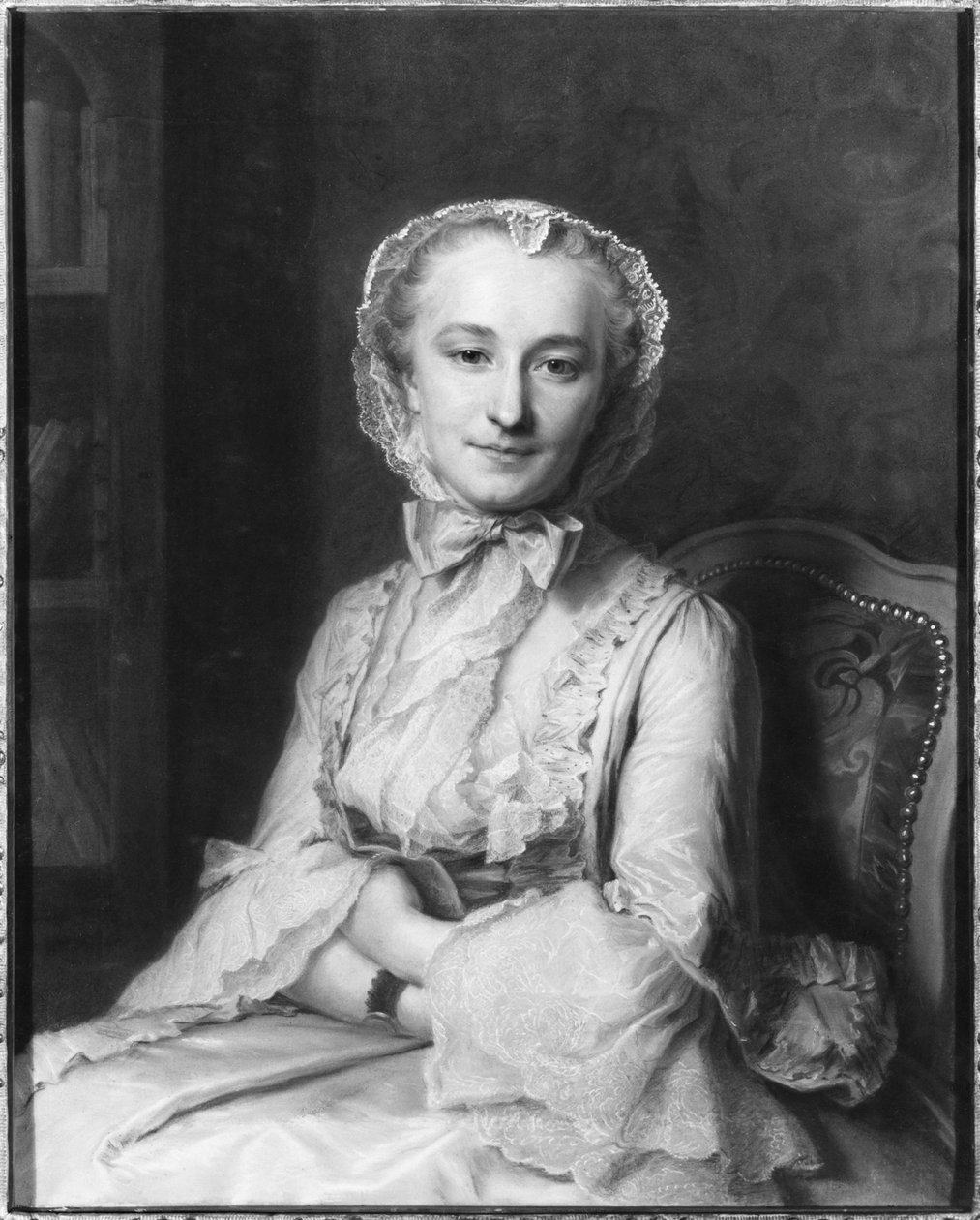 Mademoiselle Marie Salle, 1741 (pastel sobre papel) de Maurice Quentin de La Tour