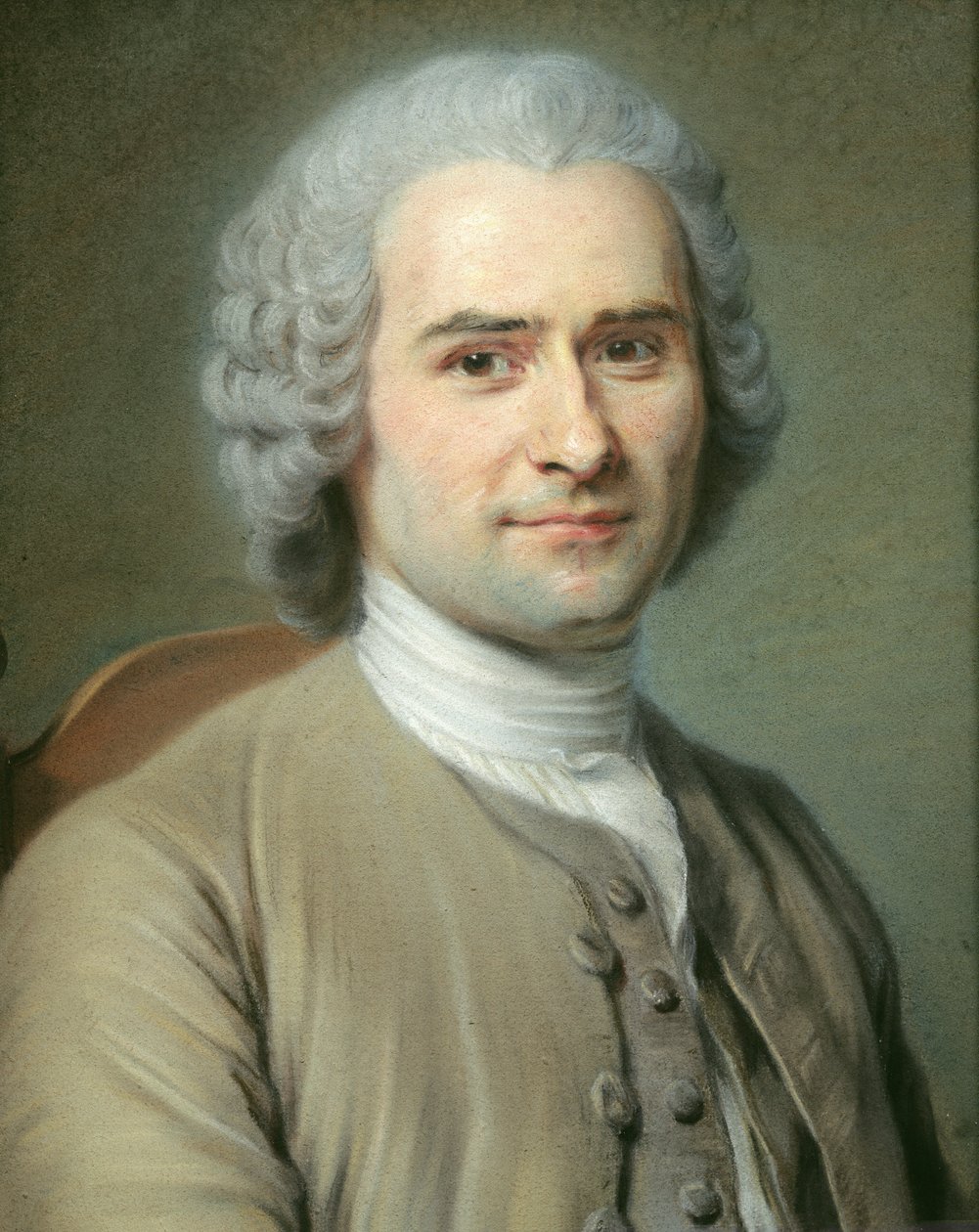 Retrato de Jean Jacques Rousseau (1712-78) (pastel sobre papel) de Maurice Quentin de La Tour