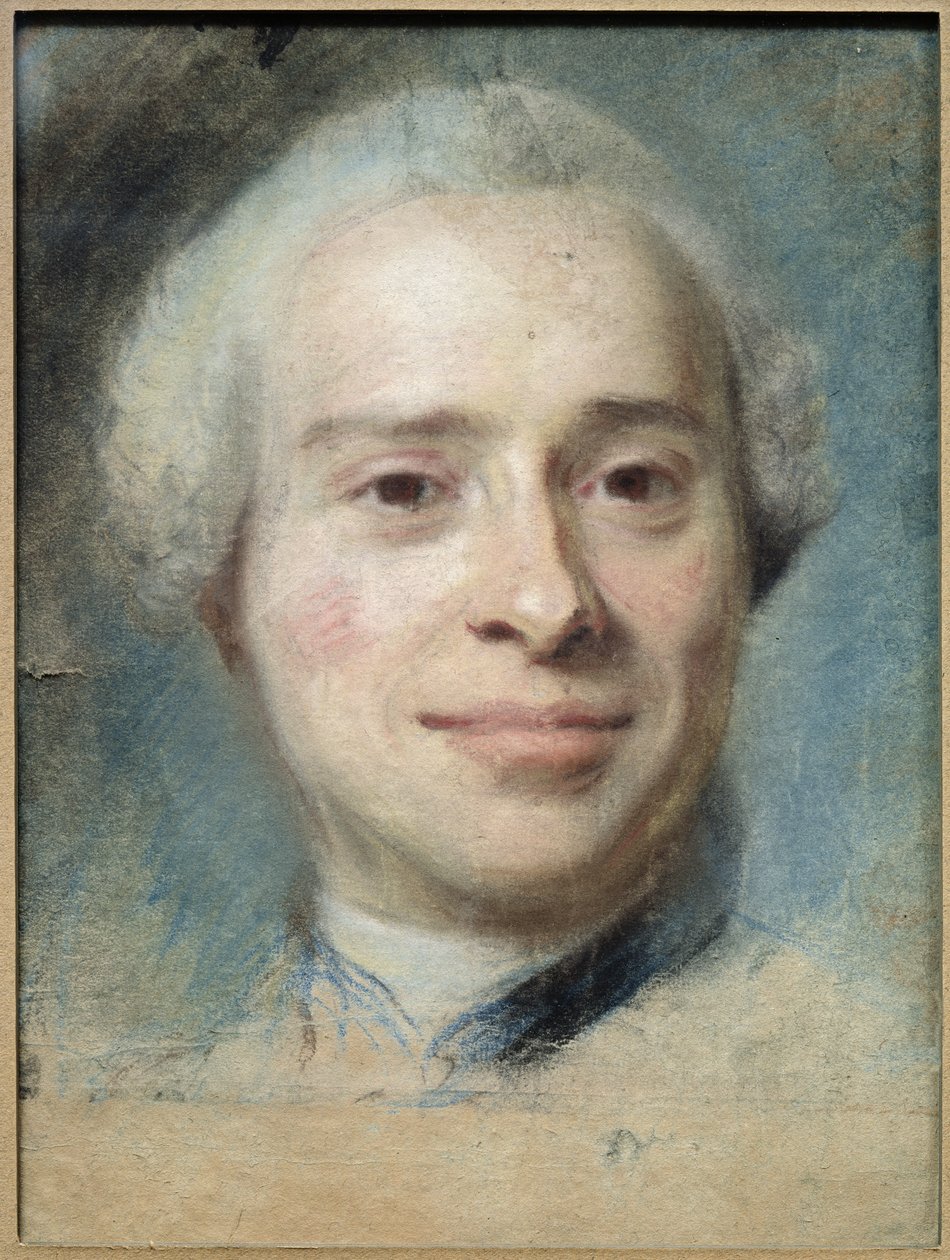 Retrato de Jean A Rodada de Alembert (1717-83) 1753 (pastel sobre papel) de Maurice Quentin de La Tour